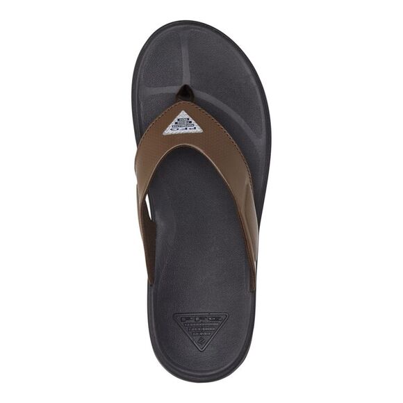 NWT COLUMBIA Mens Brown Rostra Beachcomber Open Toe Slip On Flip Flop Sandal 11 - Picture 3 of 4